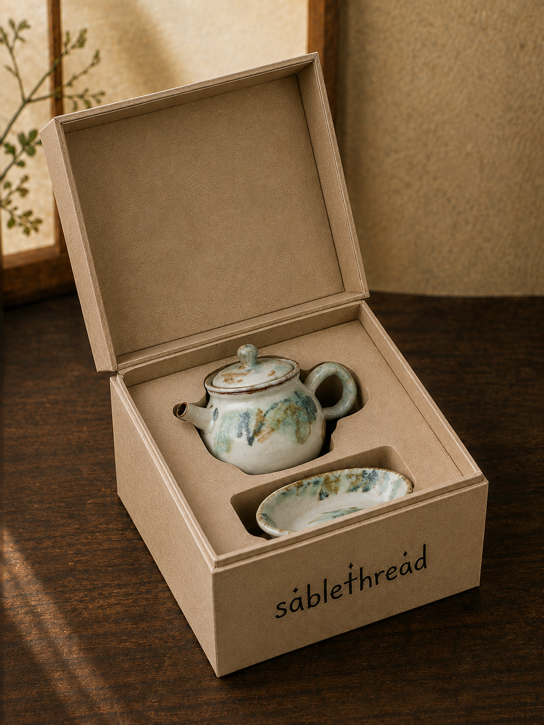 Rustic Side Handle Clay Teapot
