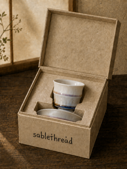 Bamboo Texture Glaze Tea Cup