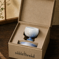 Floral Edge Reactive Glaze Cup