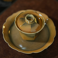 Crackled Glaze Hexagonal Tea Set
