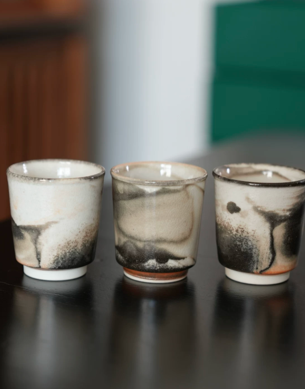Ink Texture Handmade Tea Cup