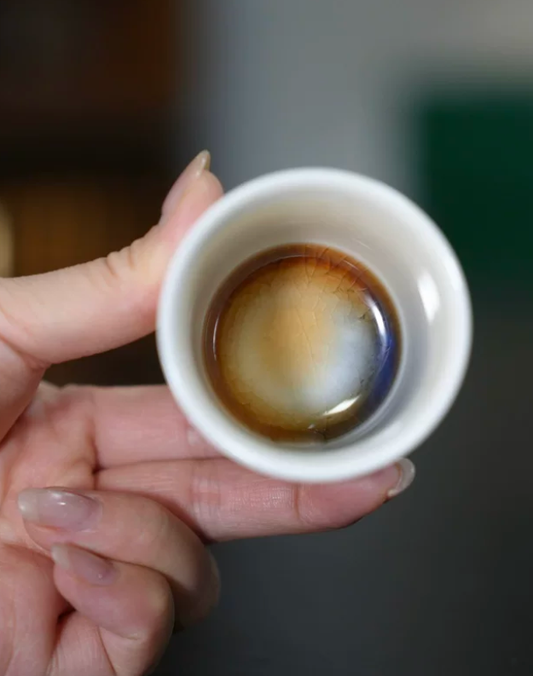 Bamboo Texture Glaze Tea Cup