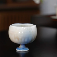Floral Edge Reactive Glaze Cup