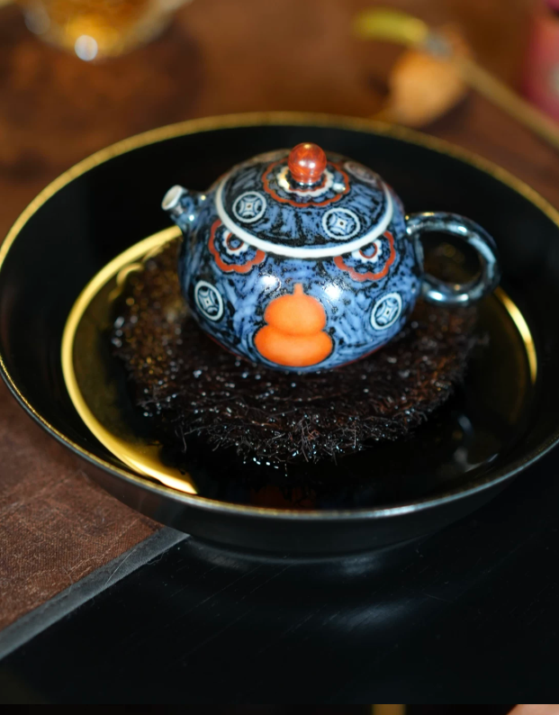 Blue & White Artisan Teapot