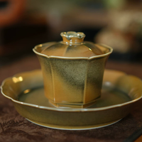 Crackled Glaze Hexagonal Tea Set