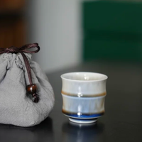 Bamboo Texture Glaze Tea Cup