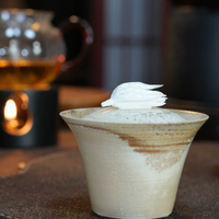 Wood Fired Carved Gaiwan Bowl
