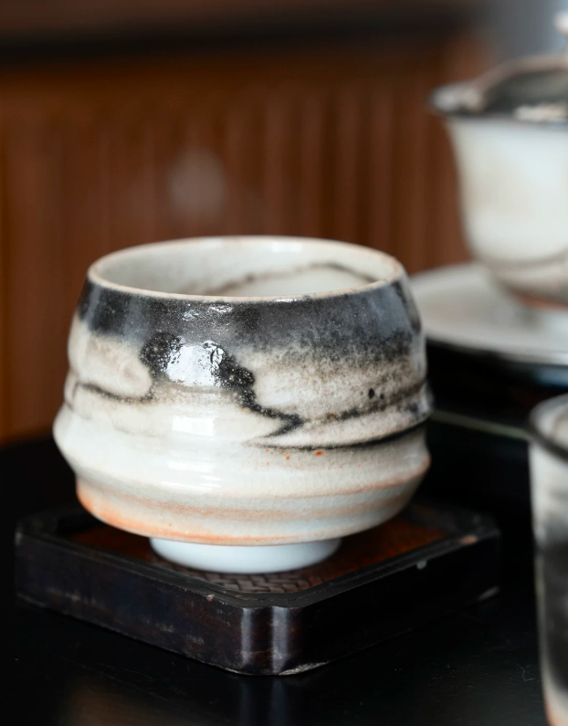 Ink Texture Handmade Tea Cup