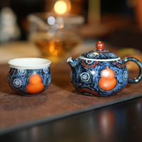 Blue & White Artisan Teapot