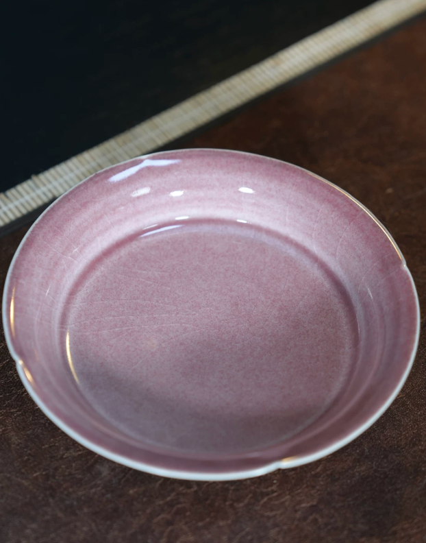 Blush Pink Crackled Gaiwan Set