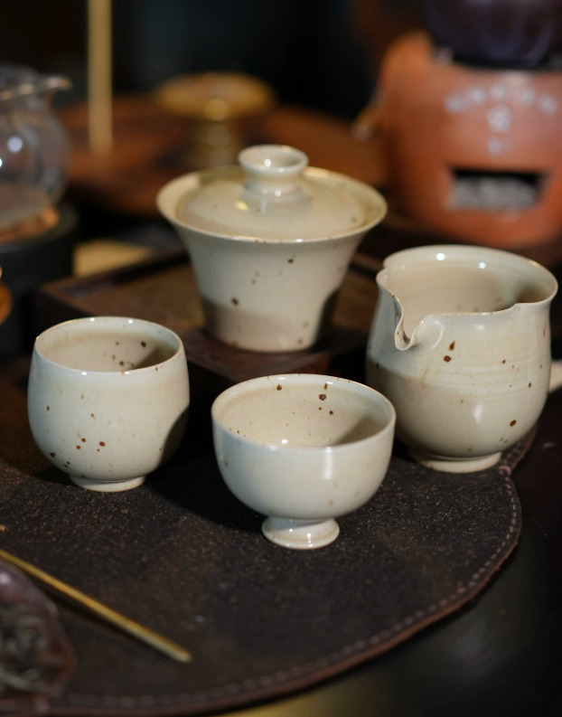 Vintage Yellow Clay Tea Set