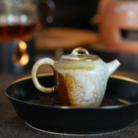 Natural Ash Glaze Wood Fired Teapot