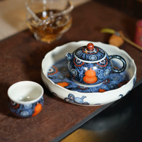 Blue & White Artisan Teapot