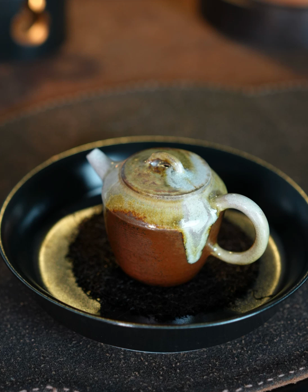 Natural Ash Glaze Wood Fired Teapot