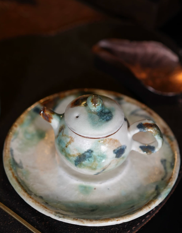 Rustic Side Handle Clay Teapot