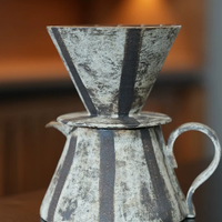 Pink Stripe Ceramic Coffee Server Set