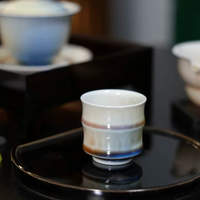 Bamboo Texture Glaze Tea Cup