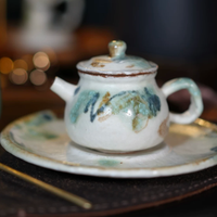 Rustic Side Handle Clay Teapot