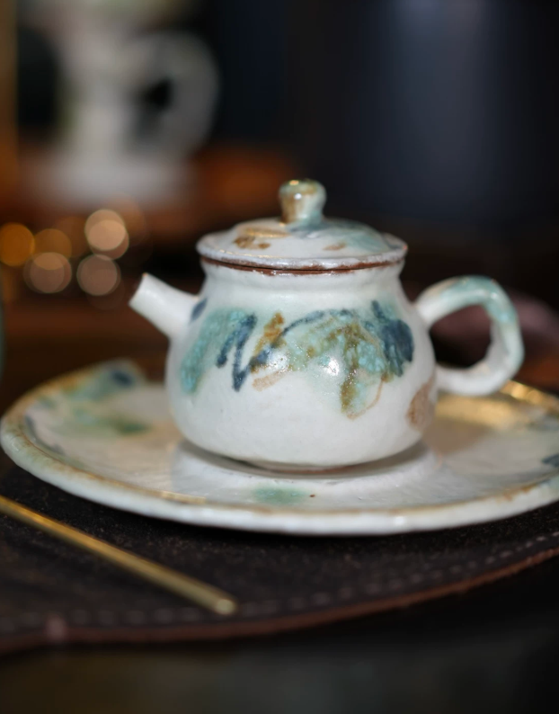 Rustic Side Handle Clay Teapot