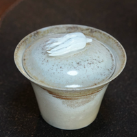 Wood Fired Carved Gaiwan Bowl