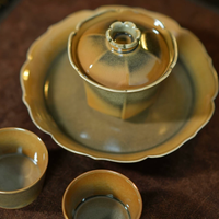 Crackled Glaze Hexagonal Tea Set