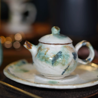 Rustic Side Handle Clay Teapot