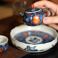Blue & White Artisan Teapot
